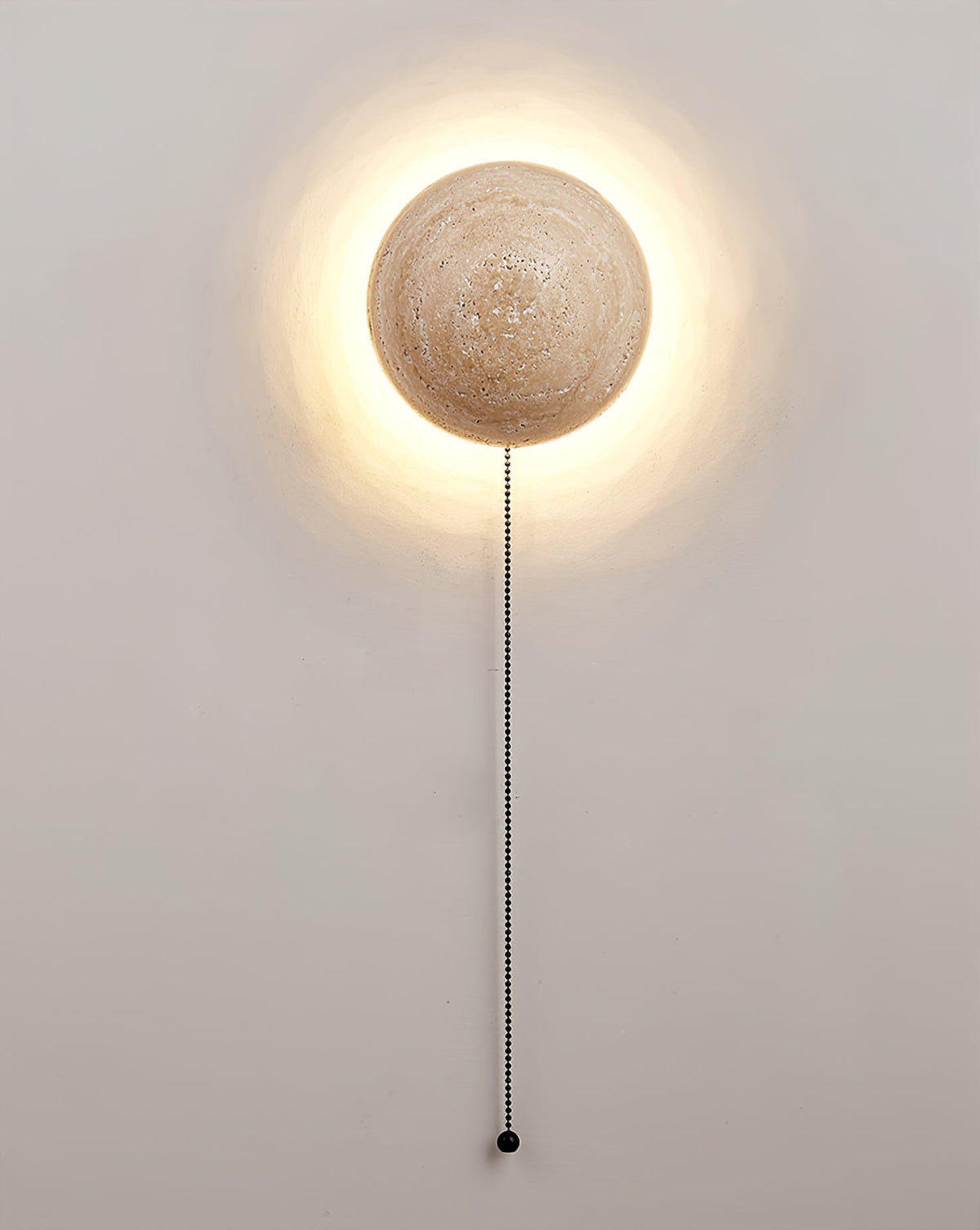 Vexael Minimalistische Wandleuchte aus gelbem Travertin
