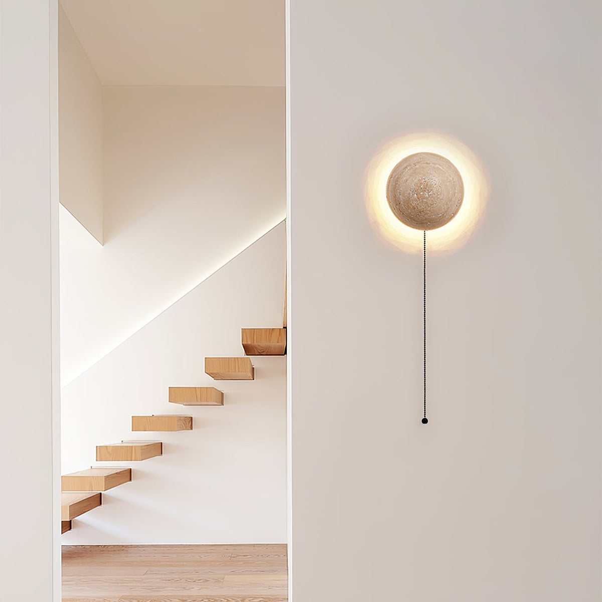 Vexael Minimalistische Wandleuchte aus gelbem Travertin