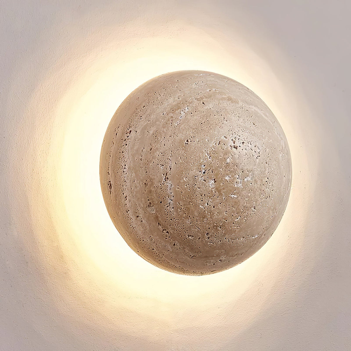 Vexael Minimalistische Wandleuchte aus gelbem Travertin