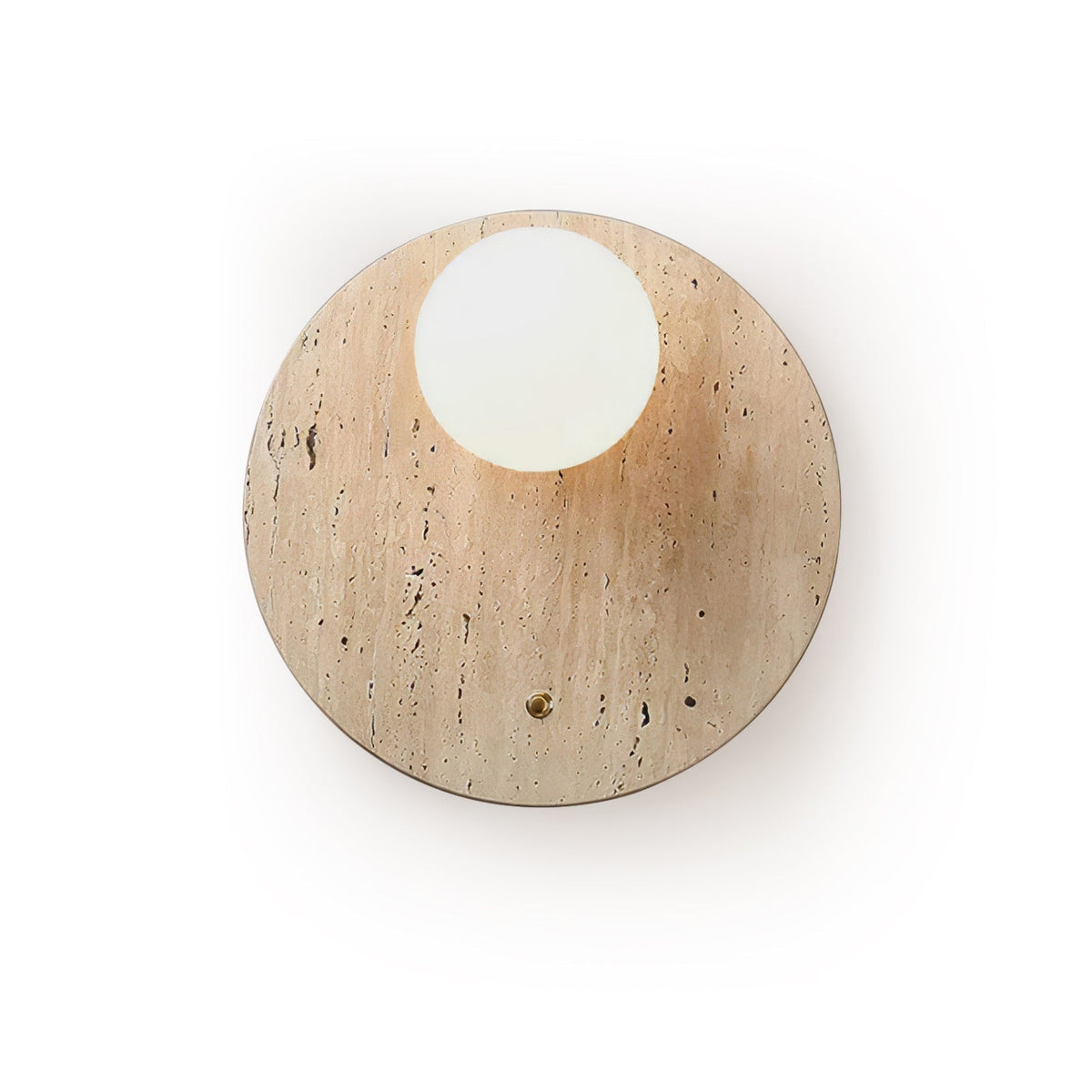 Aurevon Minimalistische Wandleuchte aus Gelbem Travertin