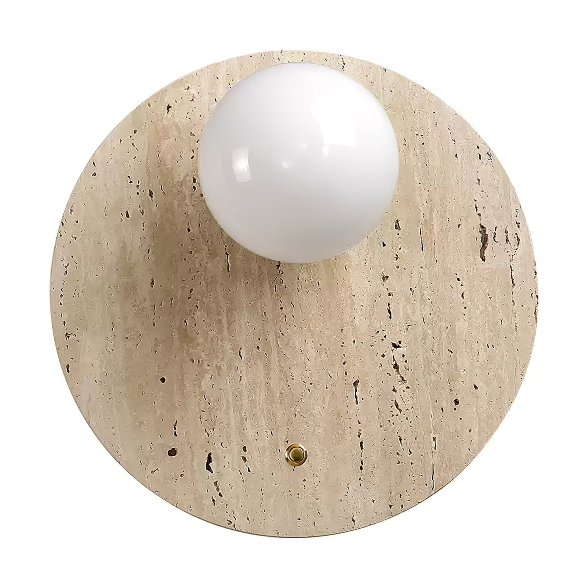 Aurevon Minimalistische Wandleuchte aus Gelbem Travertin
