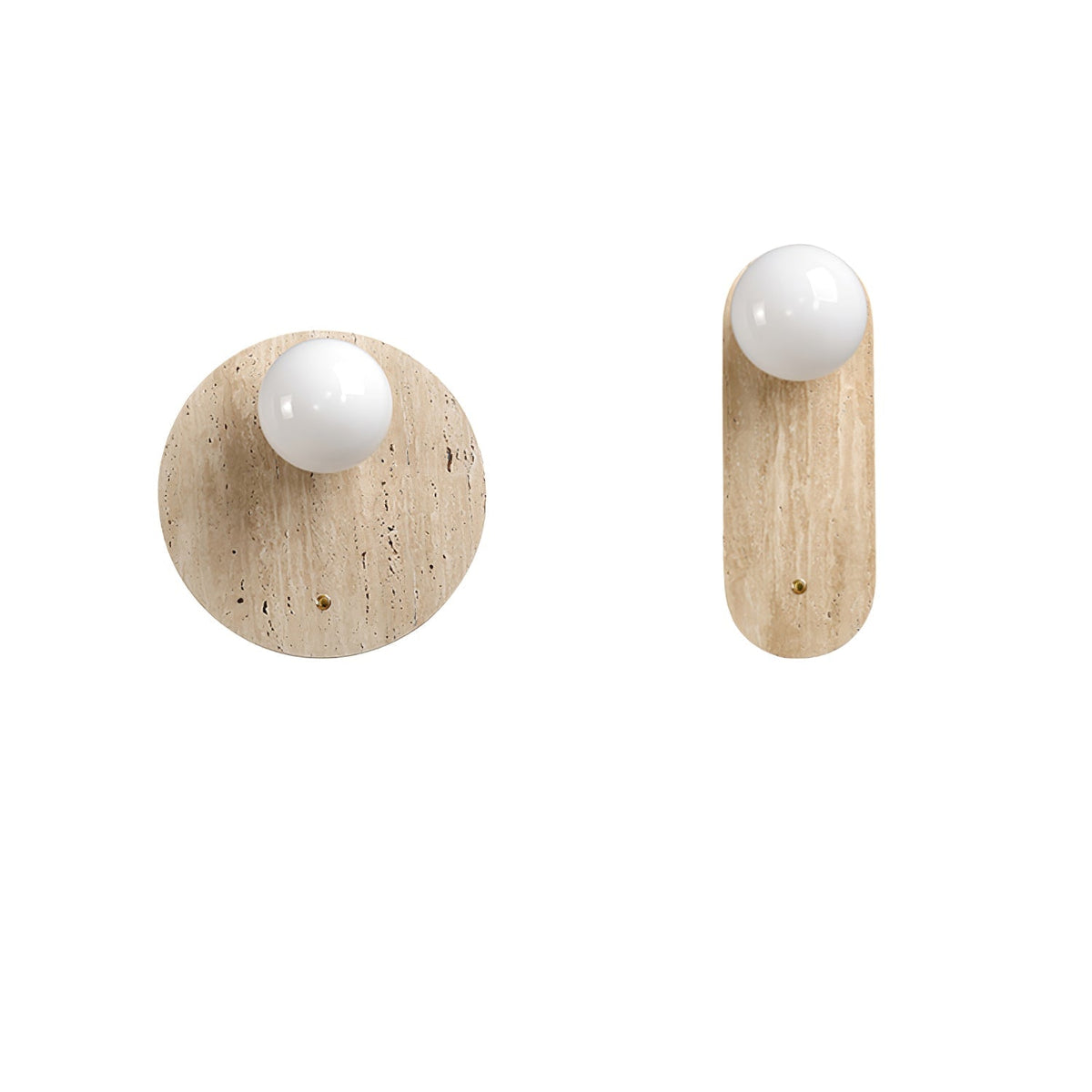 Aurevon Minimalistische Wandleuchte aus Gelbem Travertin
