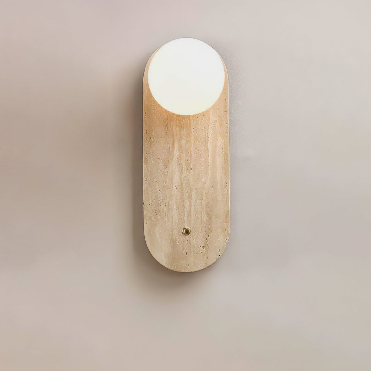Aurevon Minimalistische Wandleuchte aus Gelbem Travertin