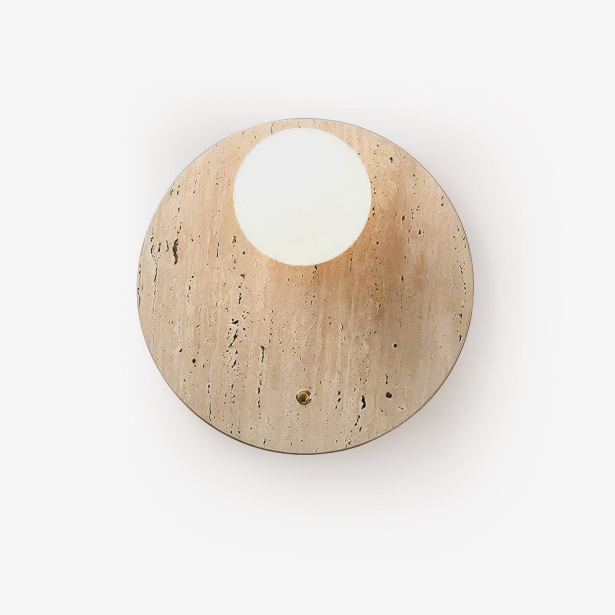Aurevon Minimalistische Wandleuchte aus Gelbem Travertin