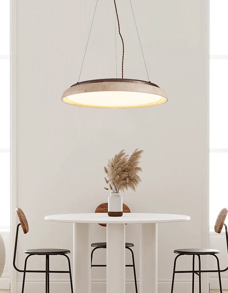 Aeron Travertine Lunar Halo Pendelleuchte