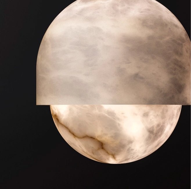 Valcien Lunar Dome Alabaster Pendelleuchte