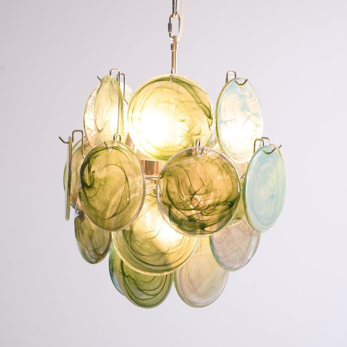 Teriinelle Kronleuchter Multicolor Murano Disc Layered Artistic
