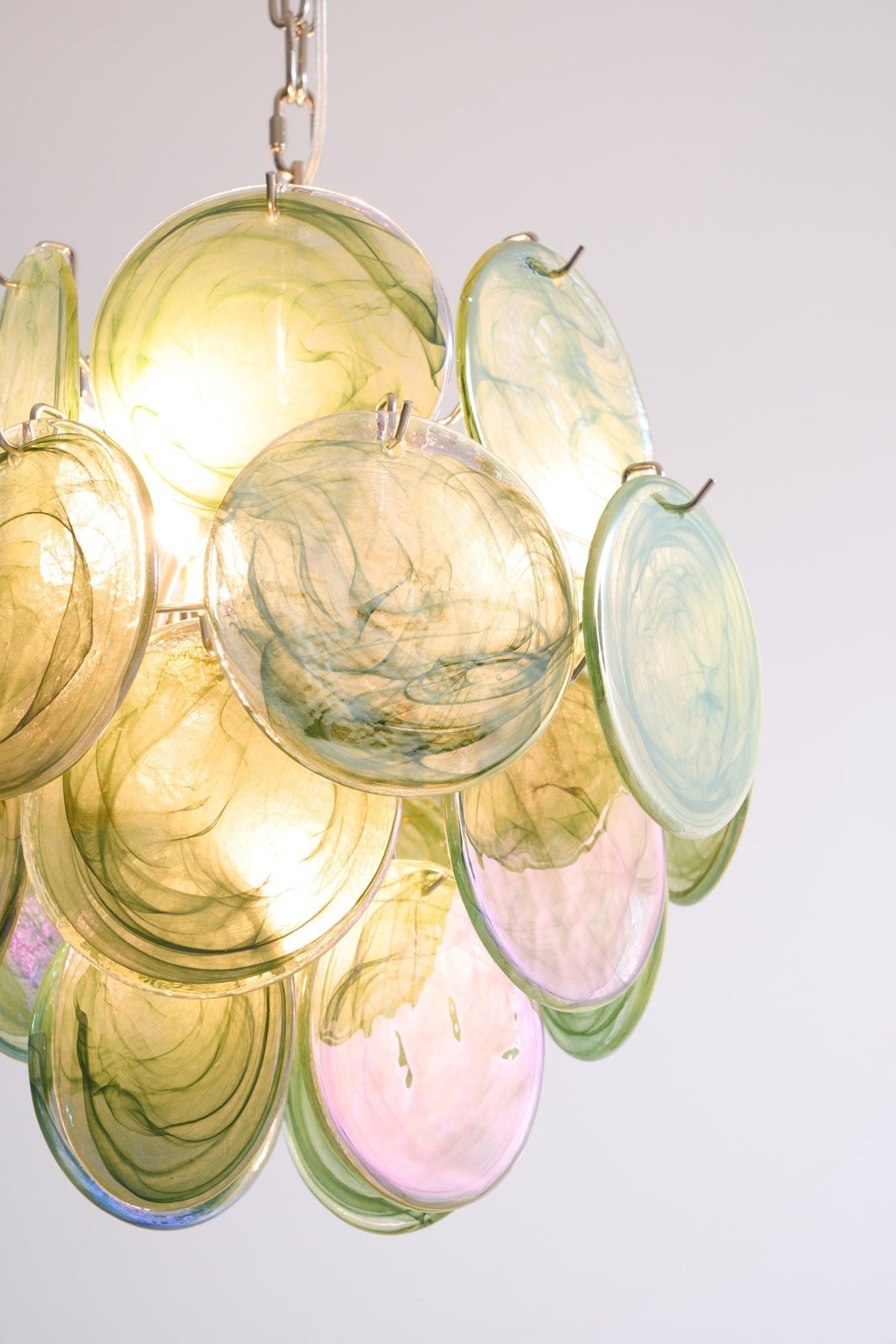 Teriinelle Kronleuchter Multicolor Murano Disc Layered Artistic