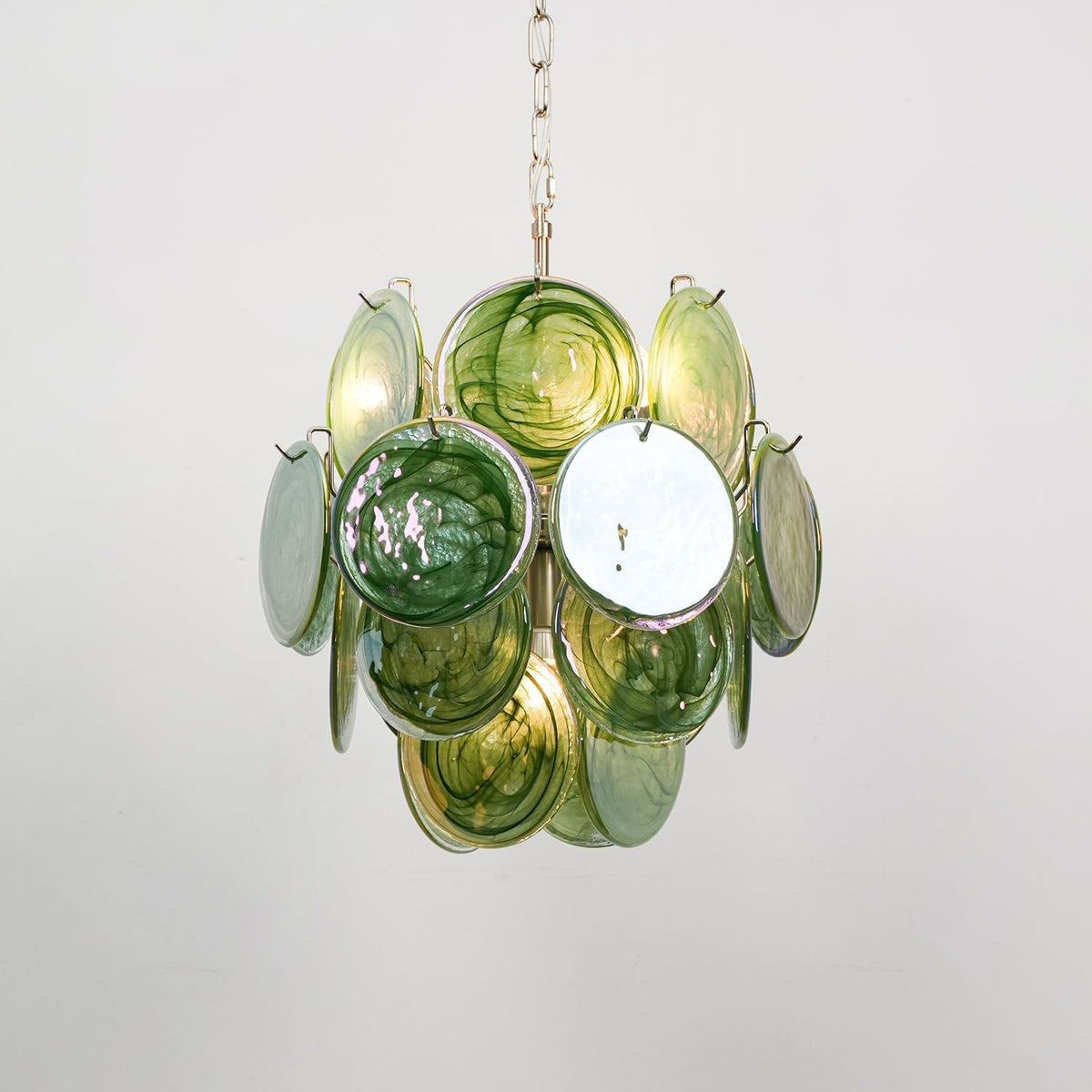 Teriinelle Kronleuchter Multicolor Murano Disc Layered Artistic