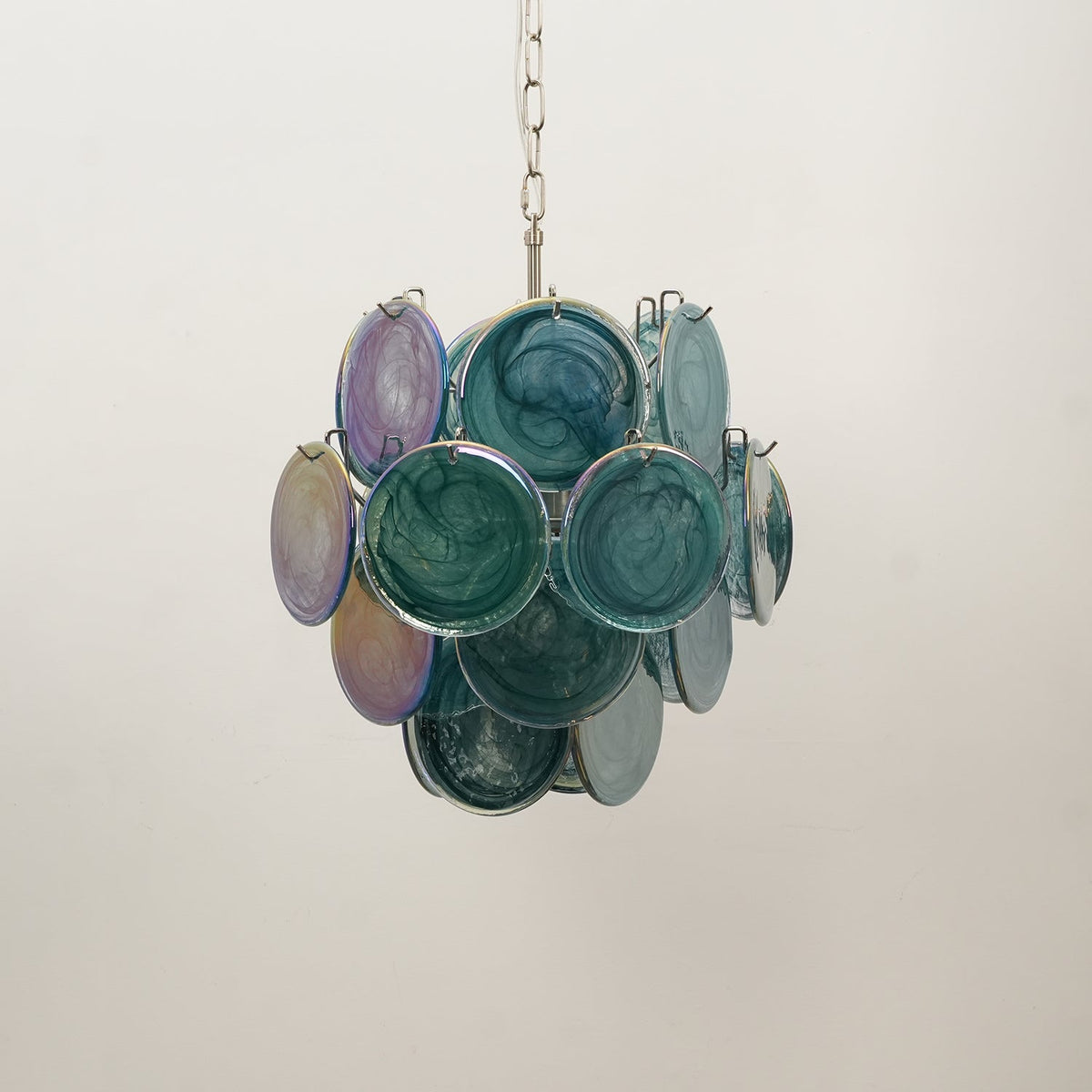 Teriinelle Kronleuchter Multicolor Murano Disc Layered Artistic