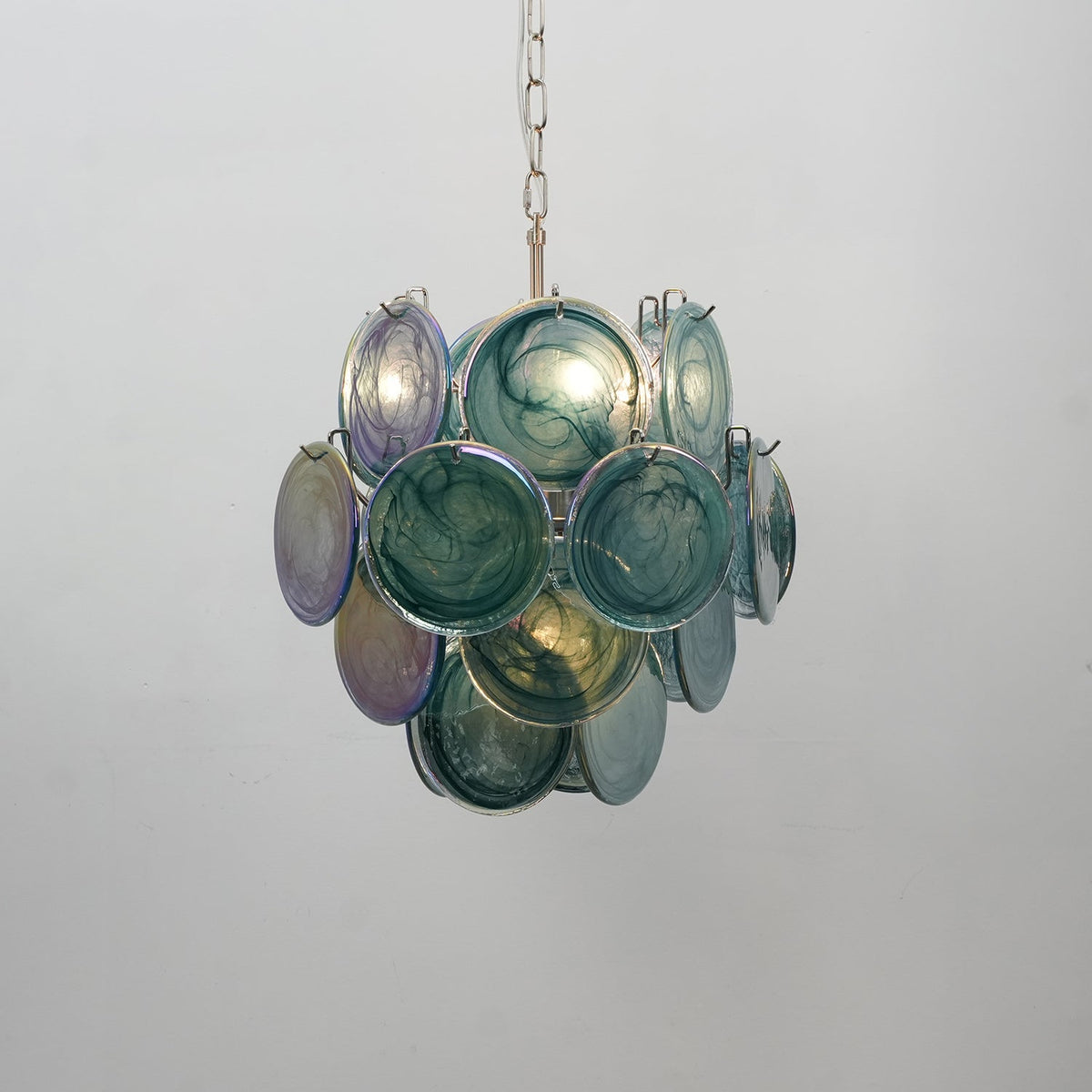 Teriinelle Kronleuchter Multicolor Murano Disc Layered Artistic