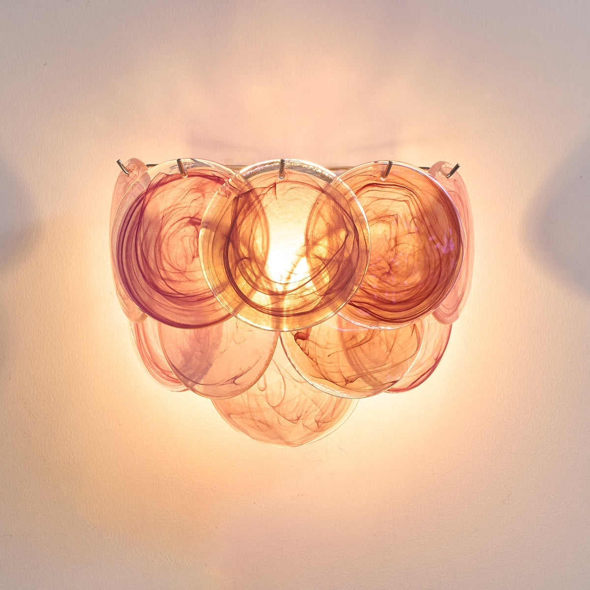 Velenina Wandleuchte Murano-Glasscheiben Kunst