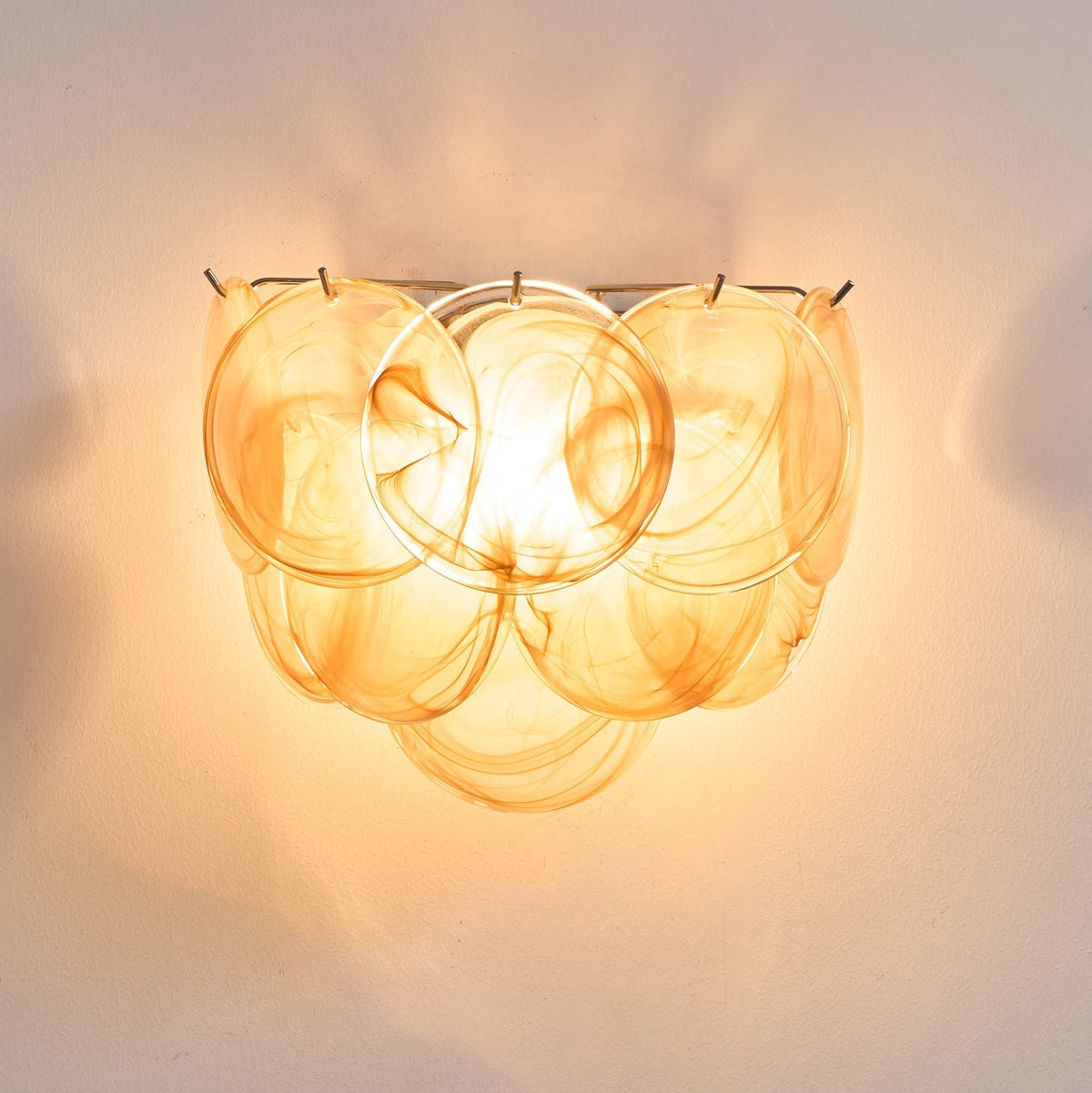Velenina Wandleuchte Murano-Glasscheiben Kunst