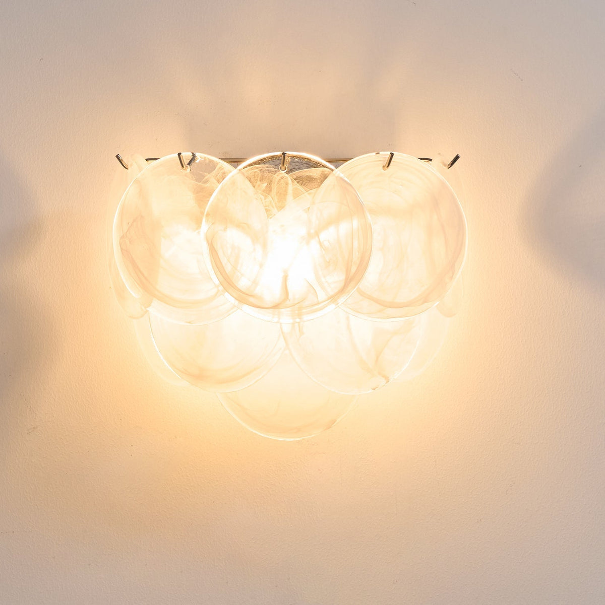 Velenina Wandleuchte Murano-Glasscheiben Kunst