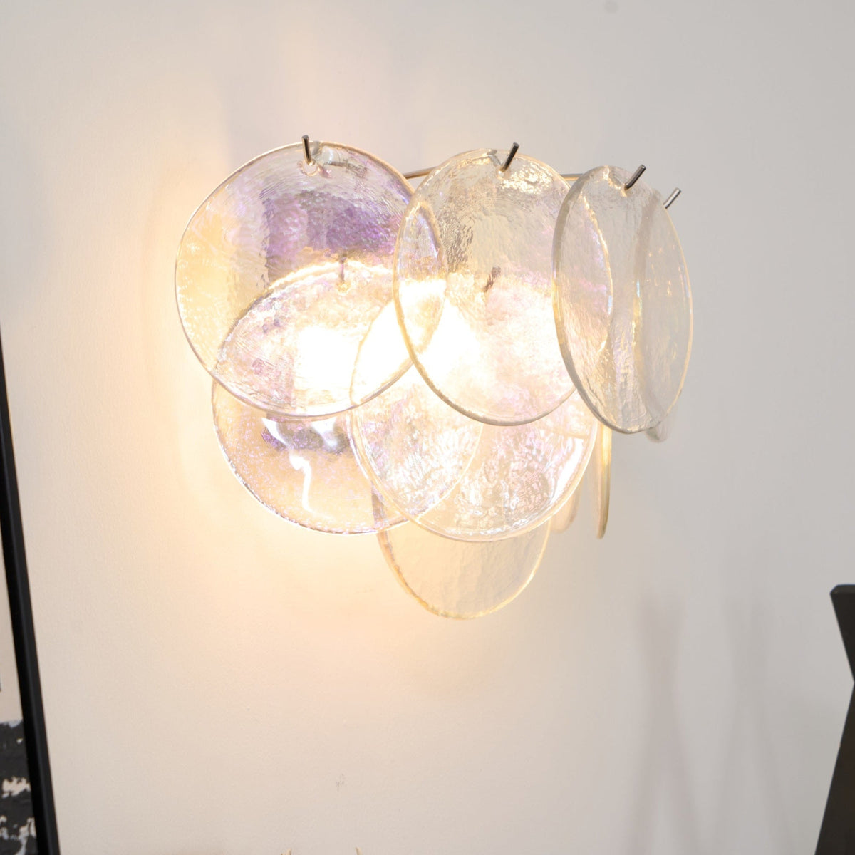 Velenina Wandleuchte Murano-Glasscheiben Kunst