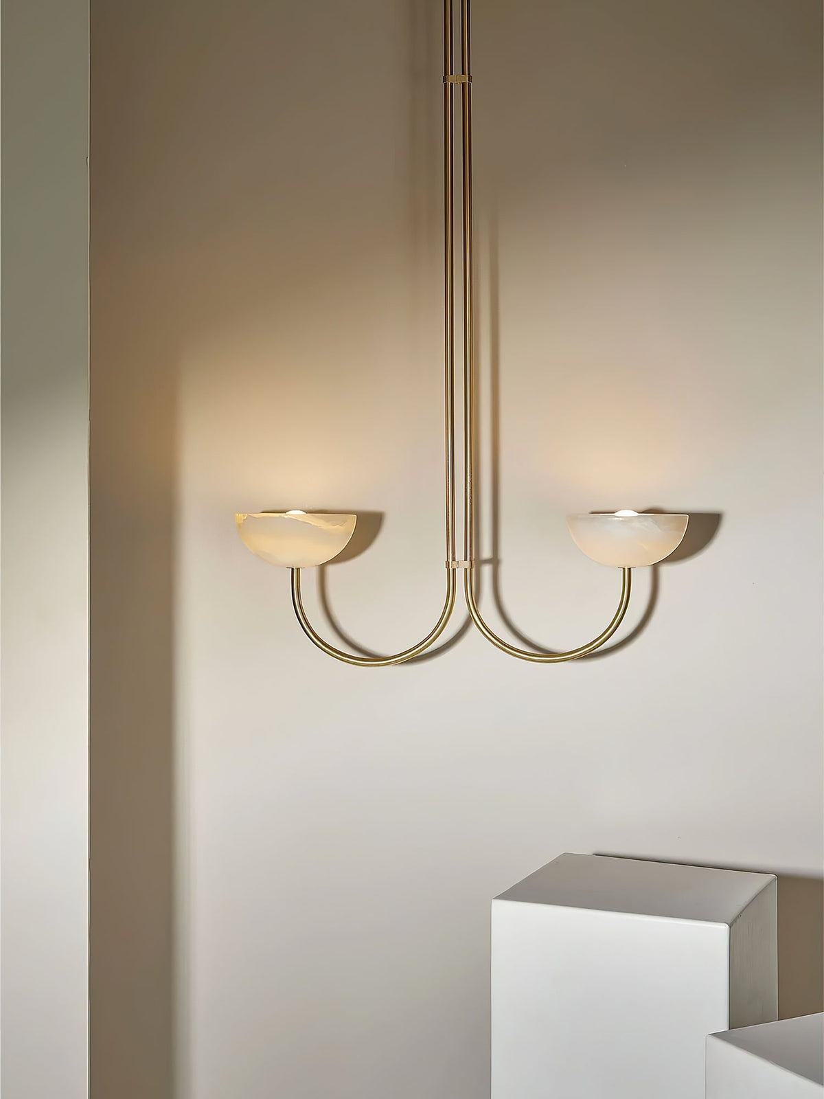 Hartvik Duo Pendelleuchte Alabaster