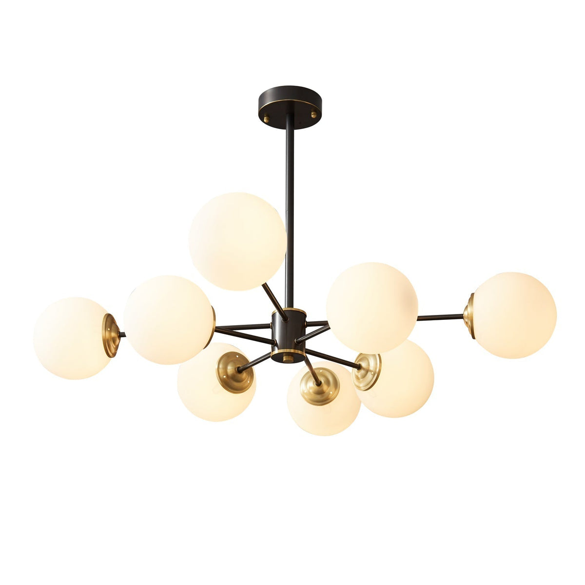 Catalos Kronleuchter aus Messing und Glas im modernen Premium-Orb-Design
