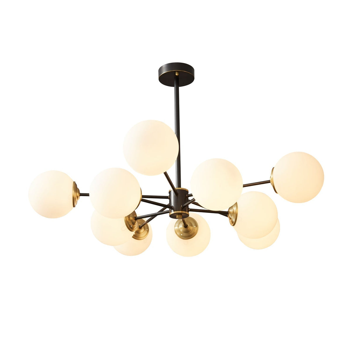 Catalos Kronleuchter aus Messing und Glas im modernen Premium-Orb-Design