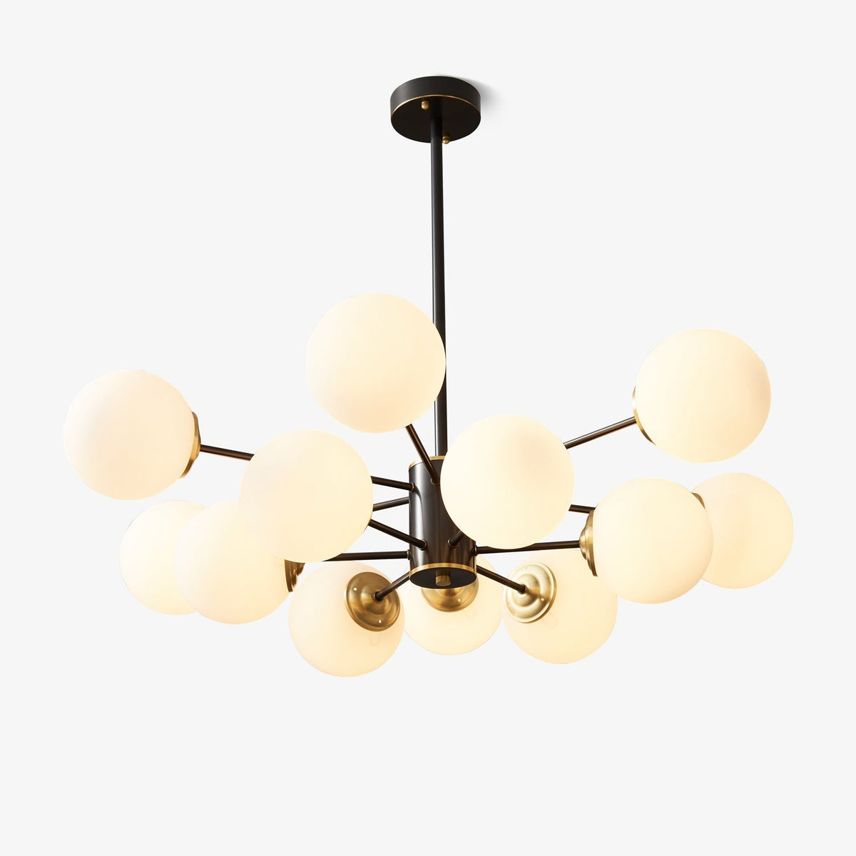 Catalos Kronleuchter aus Messing und Glas im modernen Premium-Orb-Design