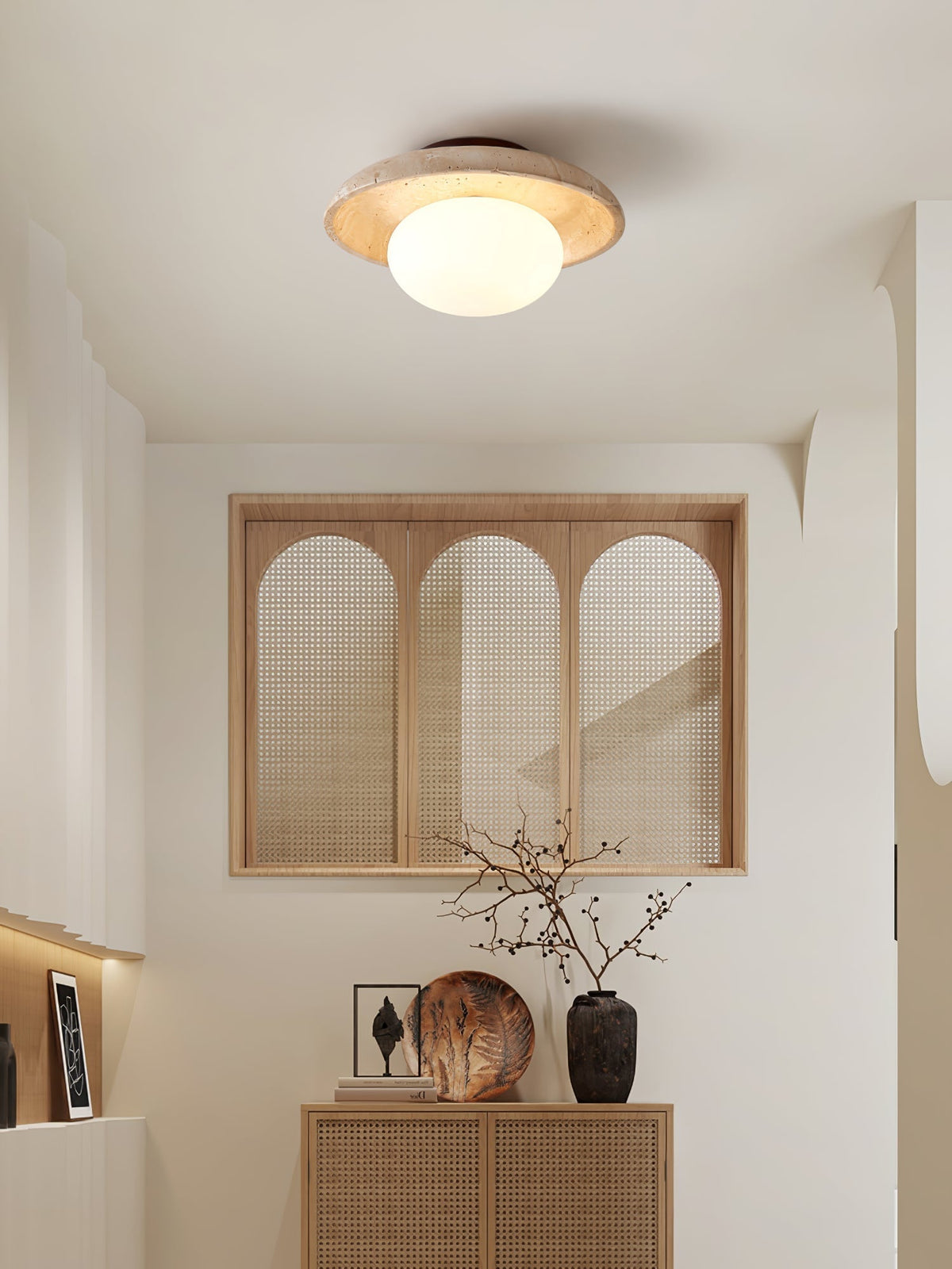 Tavaiella Minimalistische Deckenleuchte aus Travertin