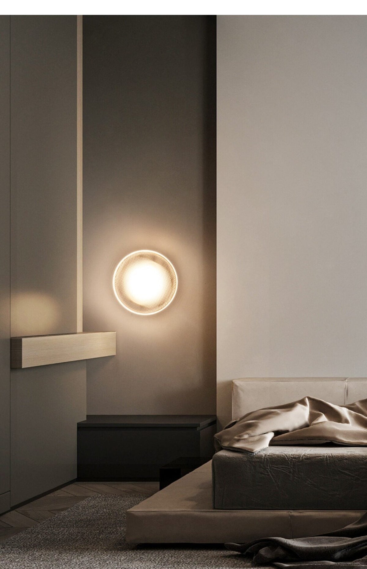 Noct Rippen-Glas-Wandleuchte