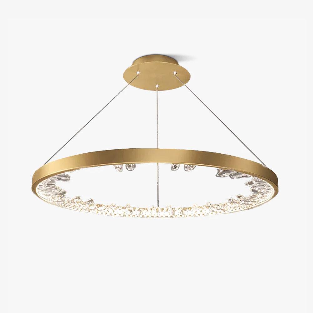 Selorian Kronleuchter Kreis Kristall Gold Ring Elegant
