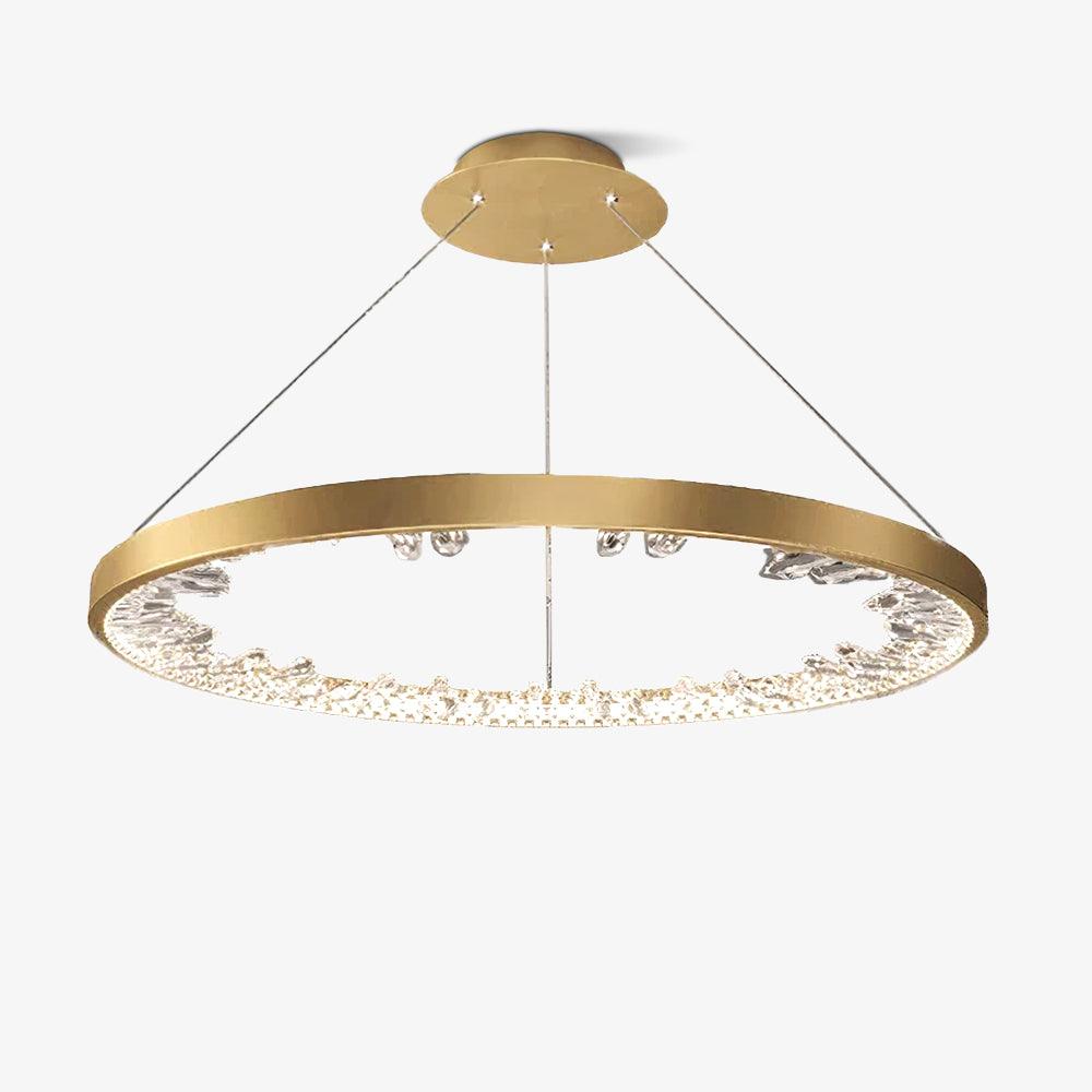Selorian Kronleuchter Kreis Kristall Gold Ring Elegant
