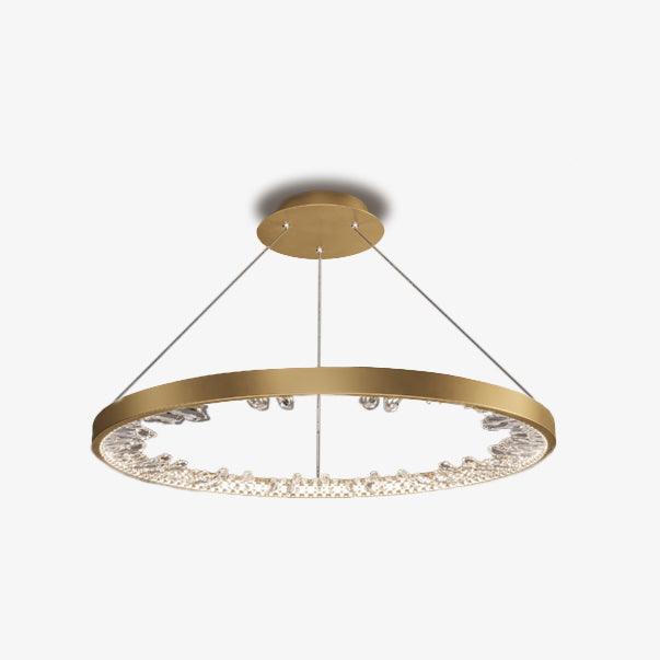 Selorian Kronleuchter Kreis Kristall Gold Ring Elegant