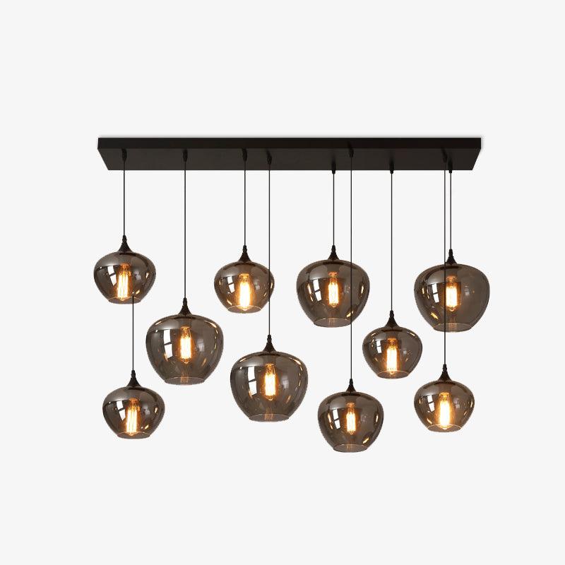 Tevely Pendelleuchte aus Glas im industriellen Chic-Stil