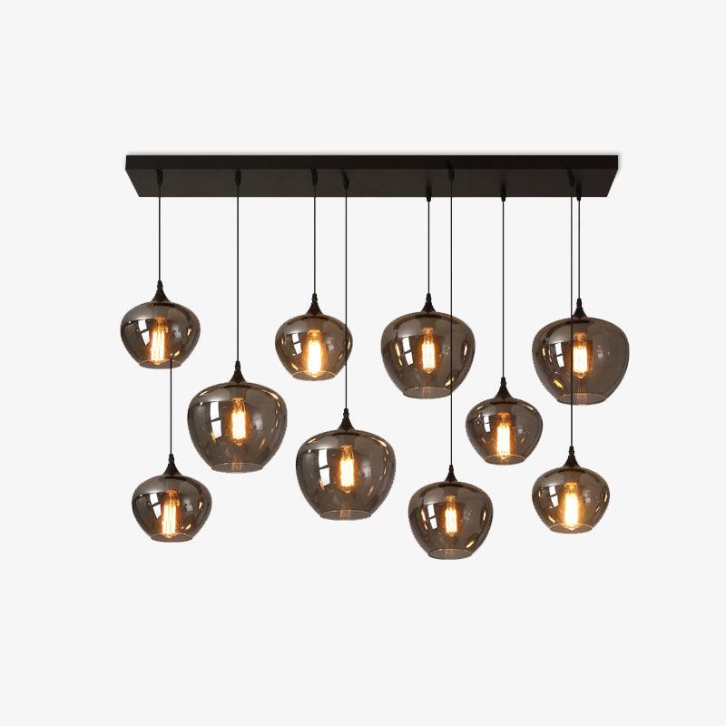 Tevely Pendelleuchte aus Glas im industriellen Chic-Stil