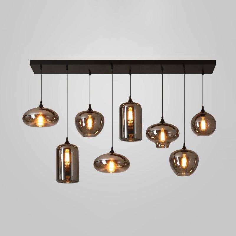 Tevely Pendelleuchte aus Glas im industriellen Chic-Stil
