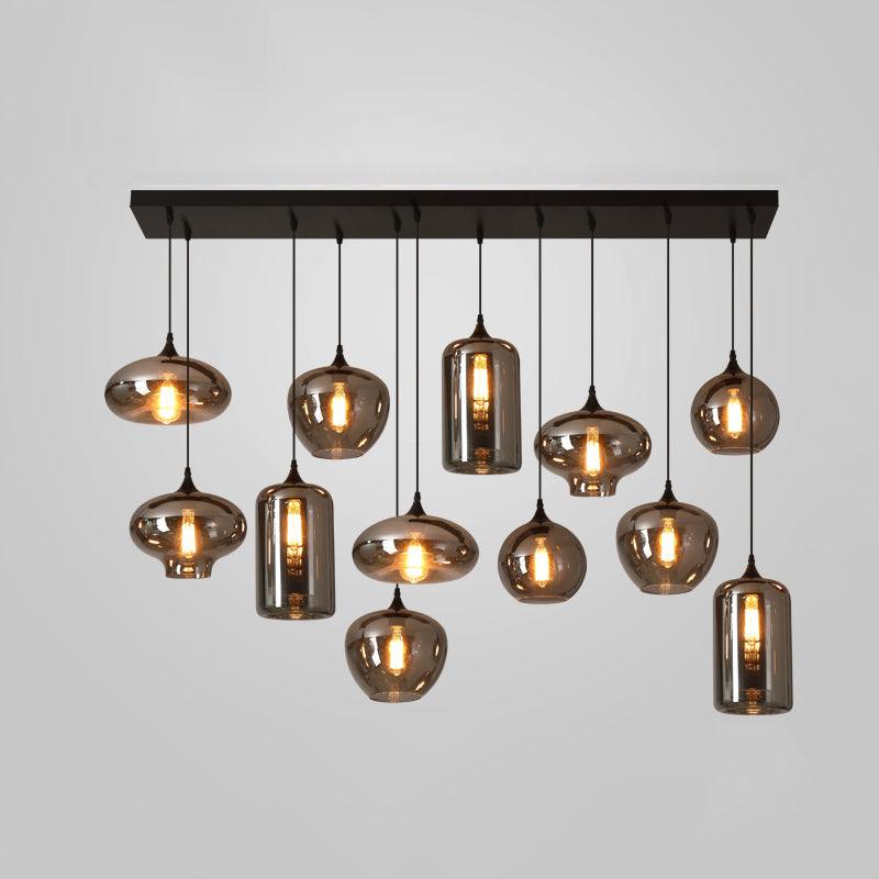 Tevely Pendelleuchte aus Glas im industriellen Chic-Stil