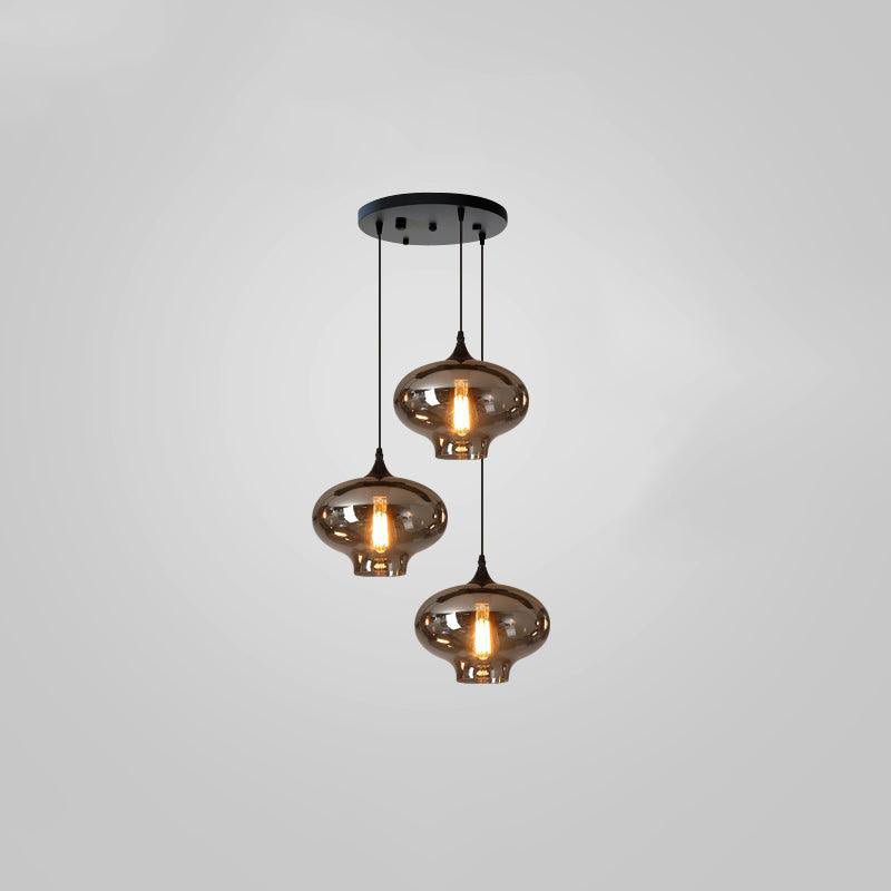 Tevely Pendelleuchte aus Glas im industriellen Chic-Stil