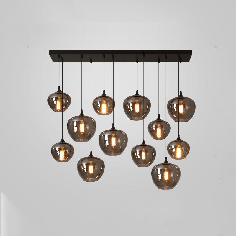 Tevely Pendelleuchte aus Glas im industriellen Chic-Stil