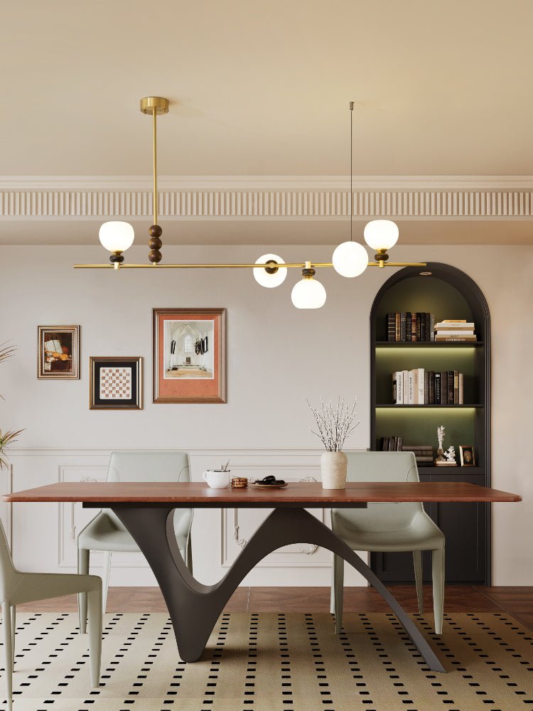 Sylivia Pendelleuchte aus Holz im Vintage-Stil