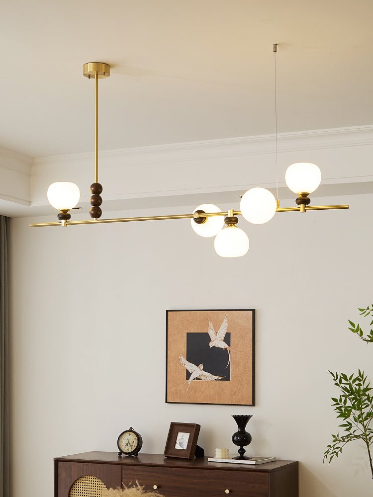 Sylivia Pendelleuchte aus Holz im Vintage-Stil