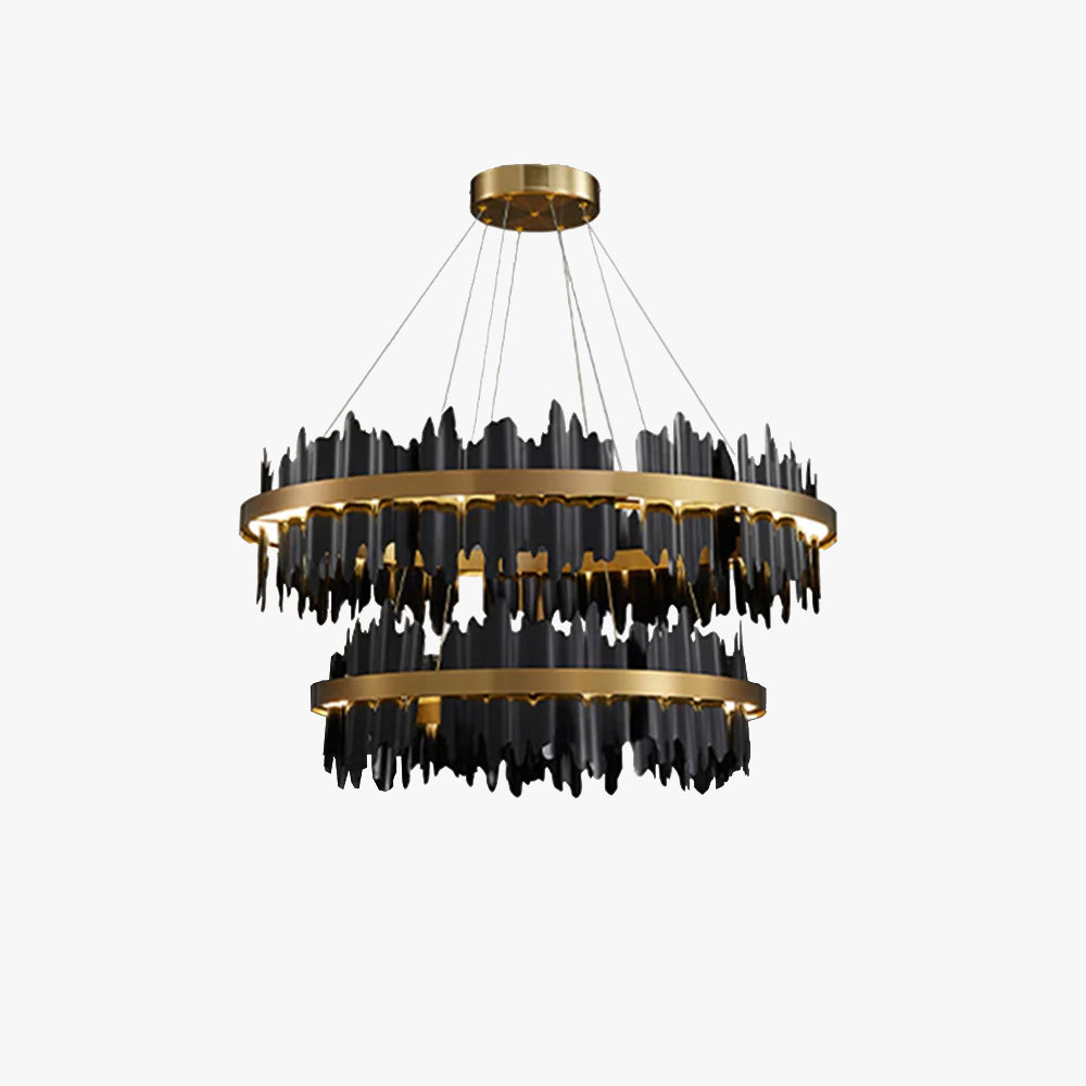 Kristy Industrial LED Kronleuchter Gold Metall Schalf/Wohnzimmer