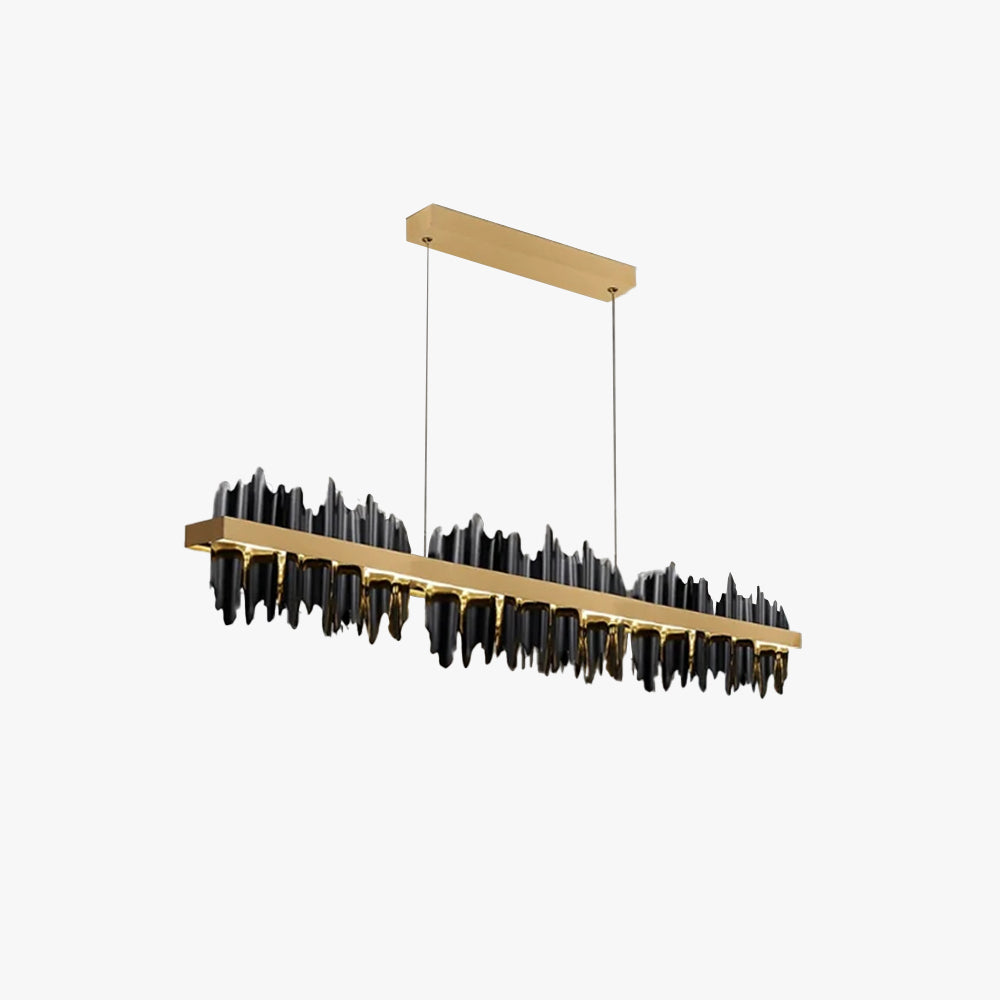 Kristy Industrial Kronleuchter Metall Gold Schwarz Wohnzimmer