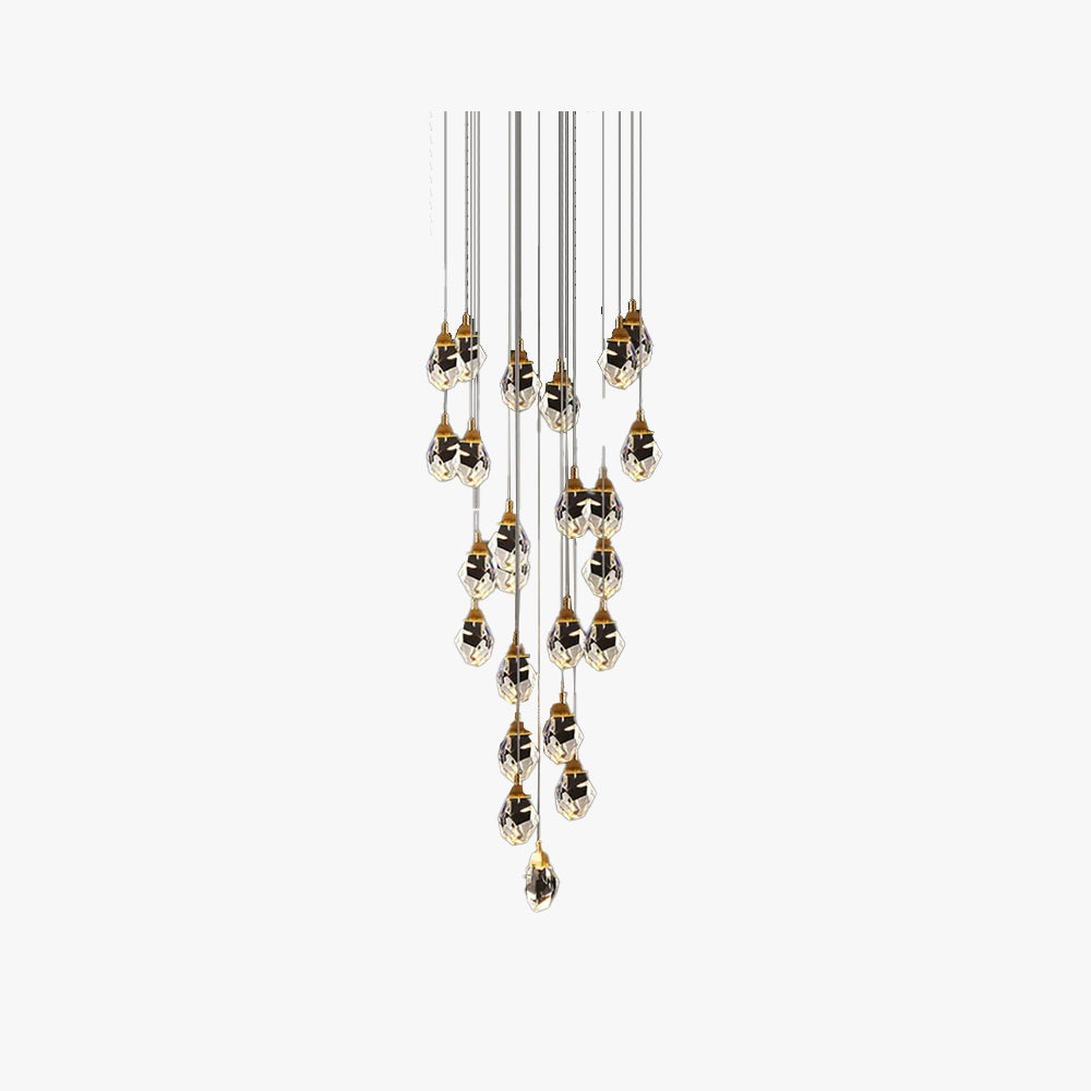 Kristy Design LED Kronleuchter Gold Glas/Metall Schlafzimmer