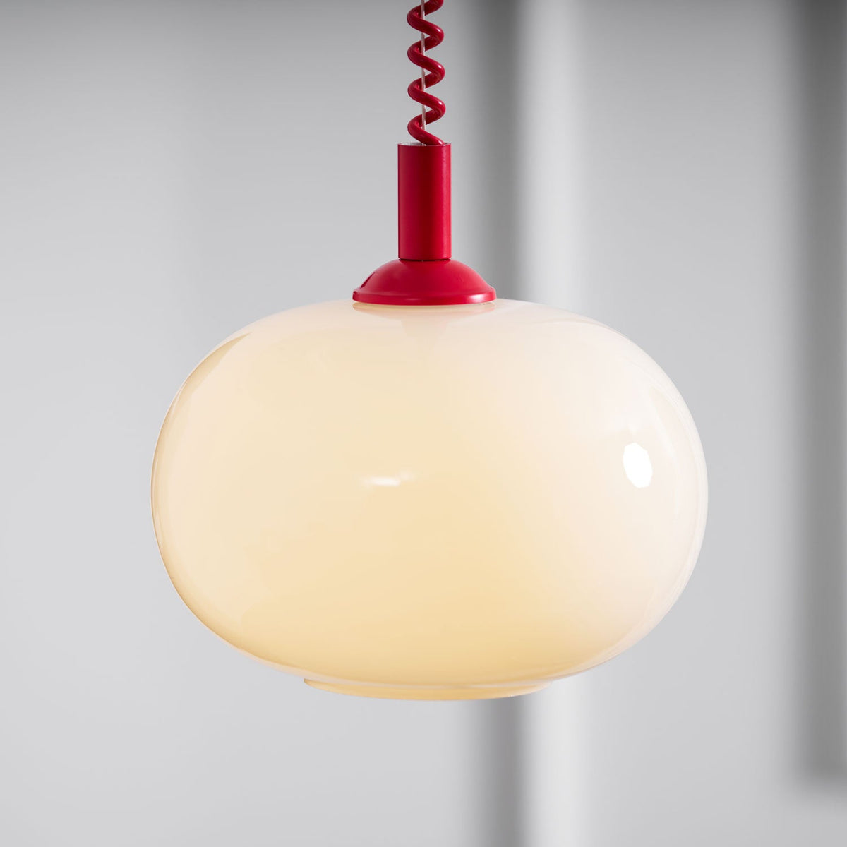 Euvora Pendelleuchte aus Glas im klassischen Stil in Gelb
