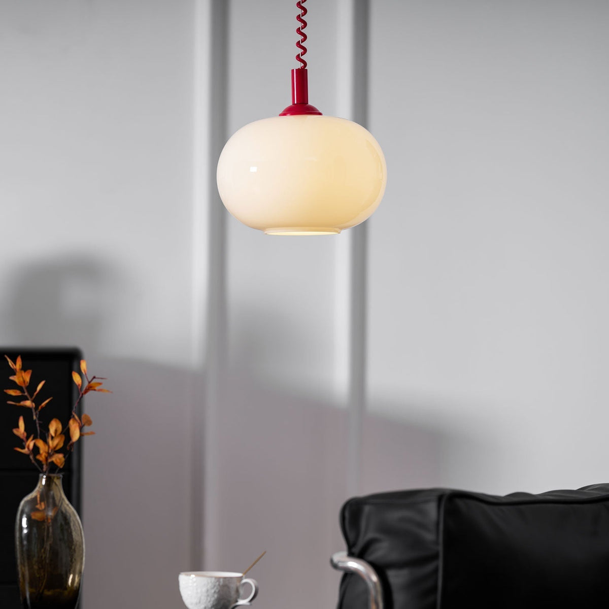 Euvora Pendelleuchte aus Glas im klassischen Stil in Gelb