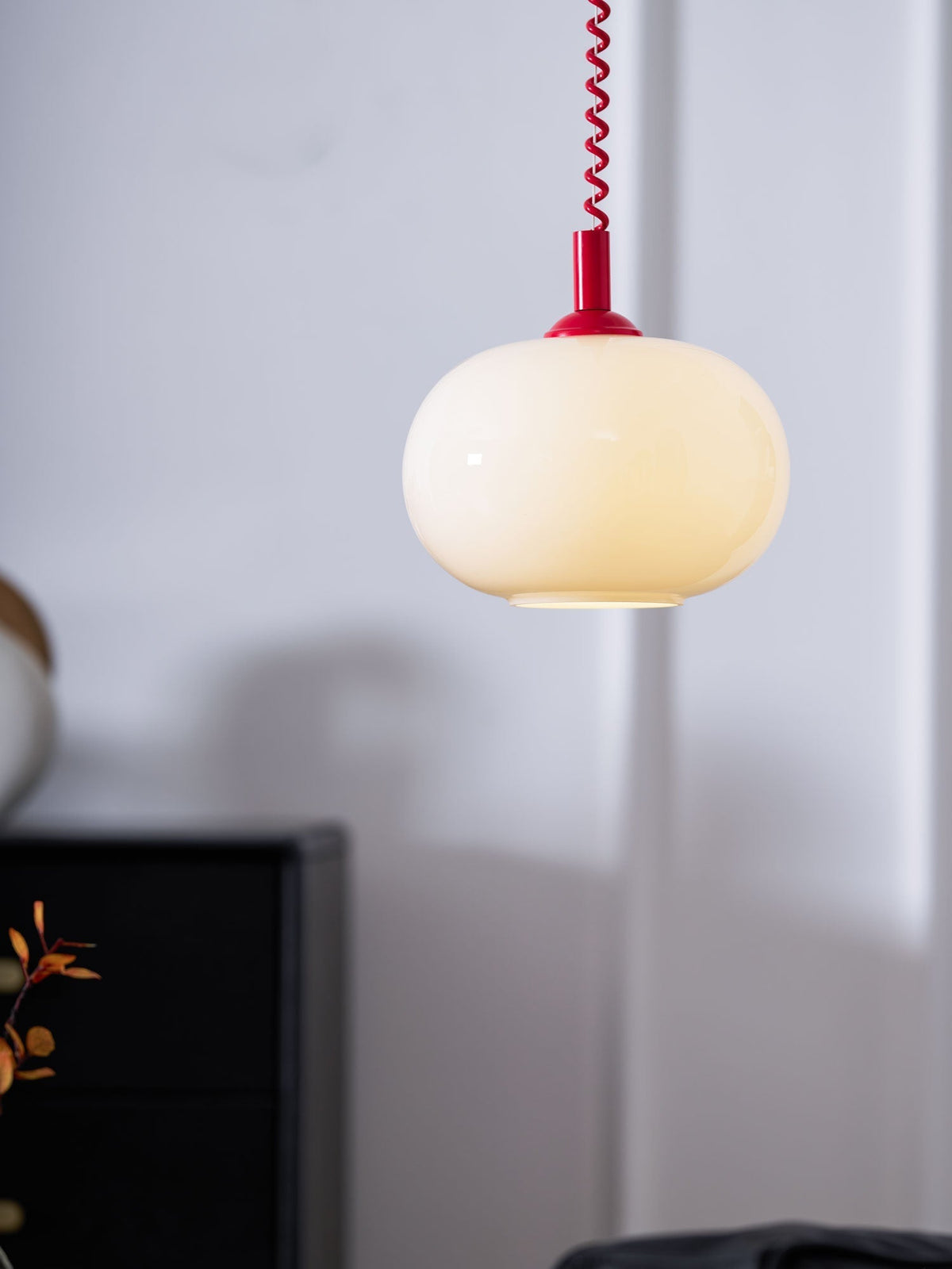 Euvora Pendelleuchte aus Glas im klassischen Stil in Gelb