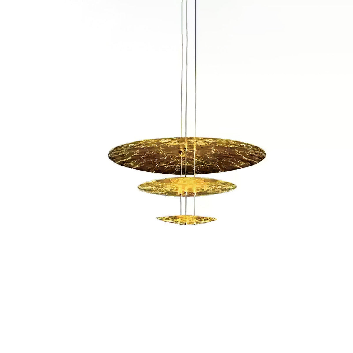 Phelion mehrschichtige Pendelleuchte aus Goldfolie