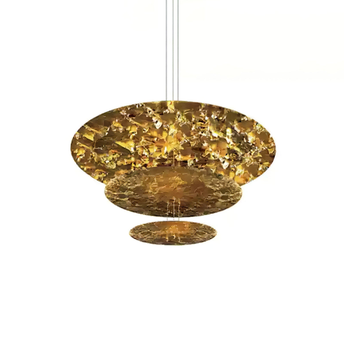 Phelion mehrschichtige Pendelleuchte aus Goldfolie