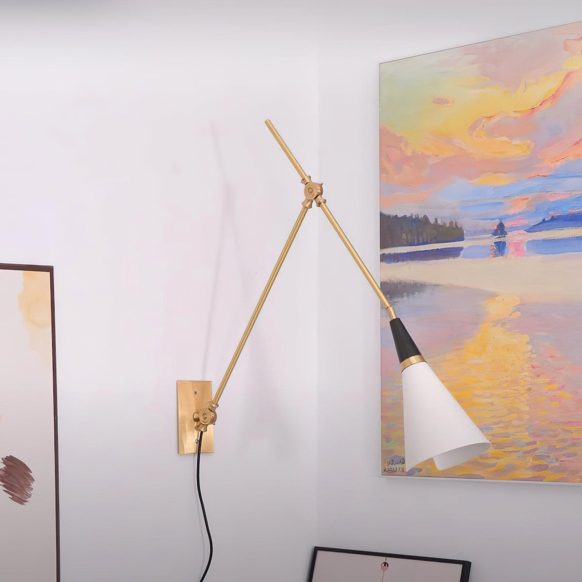 Orvenia zeitgenössische minimalistische Wandleuchte mit Stecker