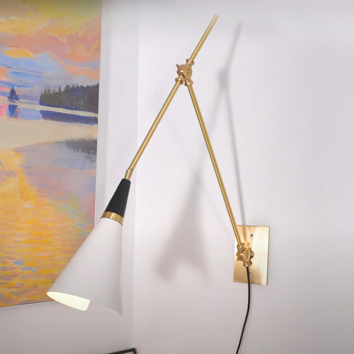 Orvenia zeitgenössische minimalistische Wandleuchte mit Stecker