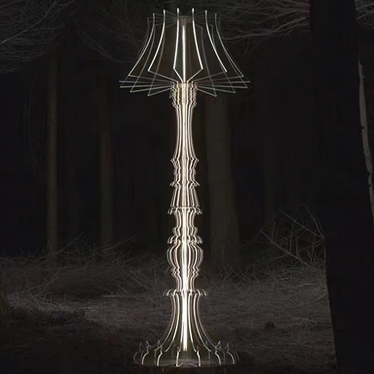 Elmariel skulpturale Acryl-Tischlampe