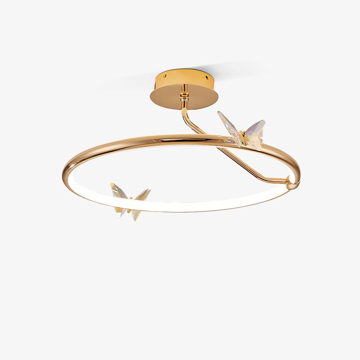 Cyrelel Deckenleuchte Magic Butterfly Kristallakzente LED-Ring
