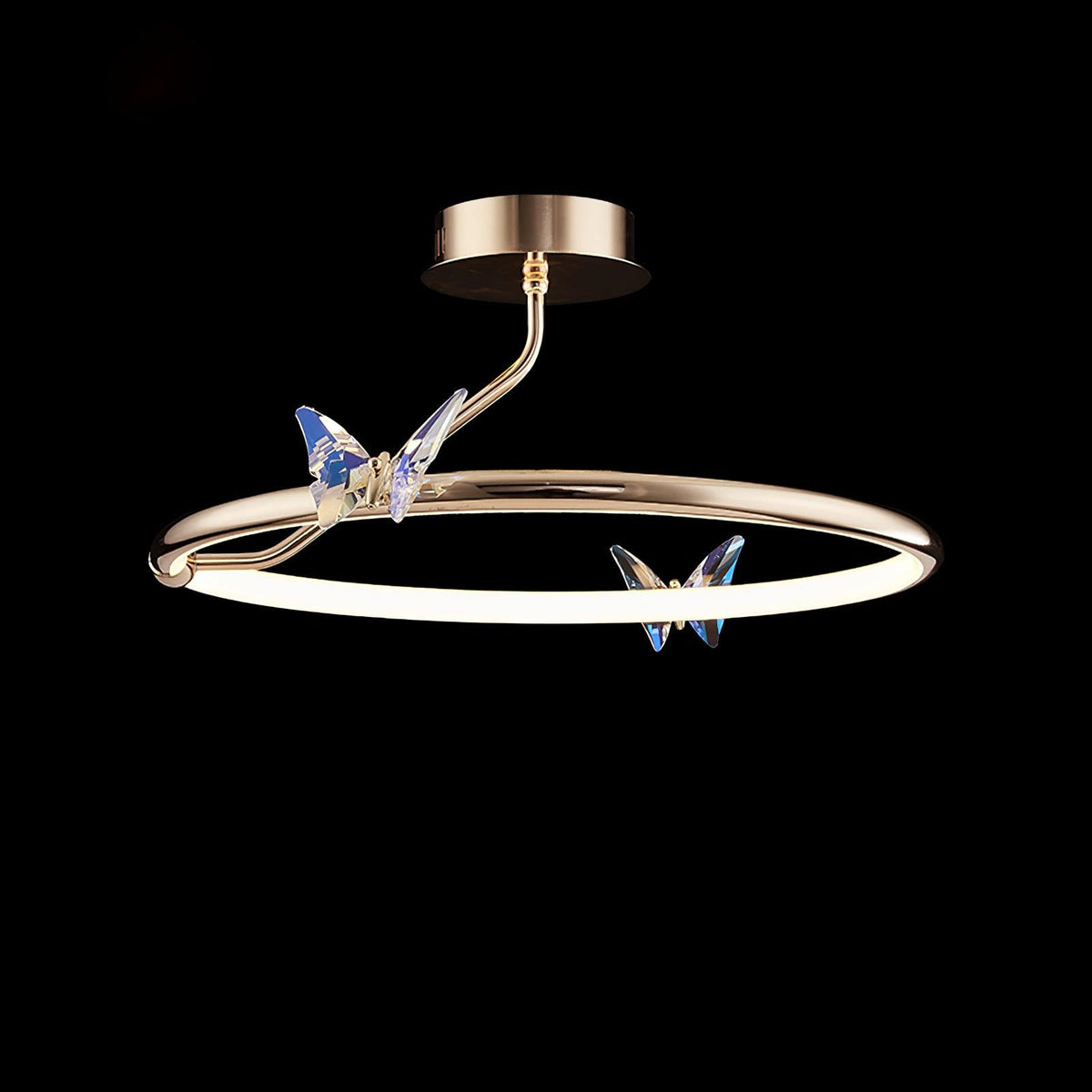 Cyrelel Deckenleuchte Magic Butterfly Kristallakzente LED-Ring