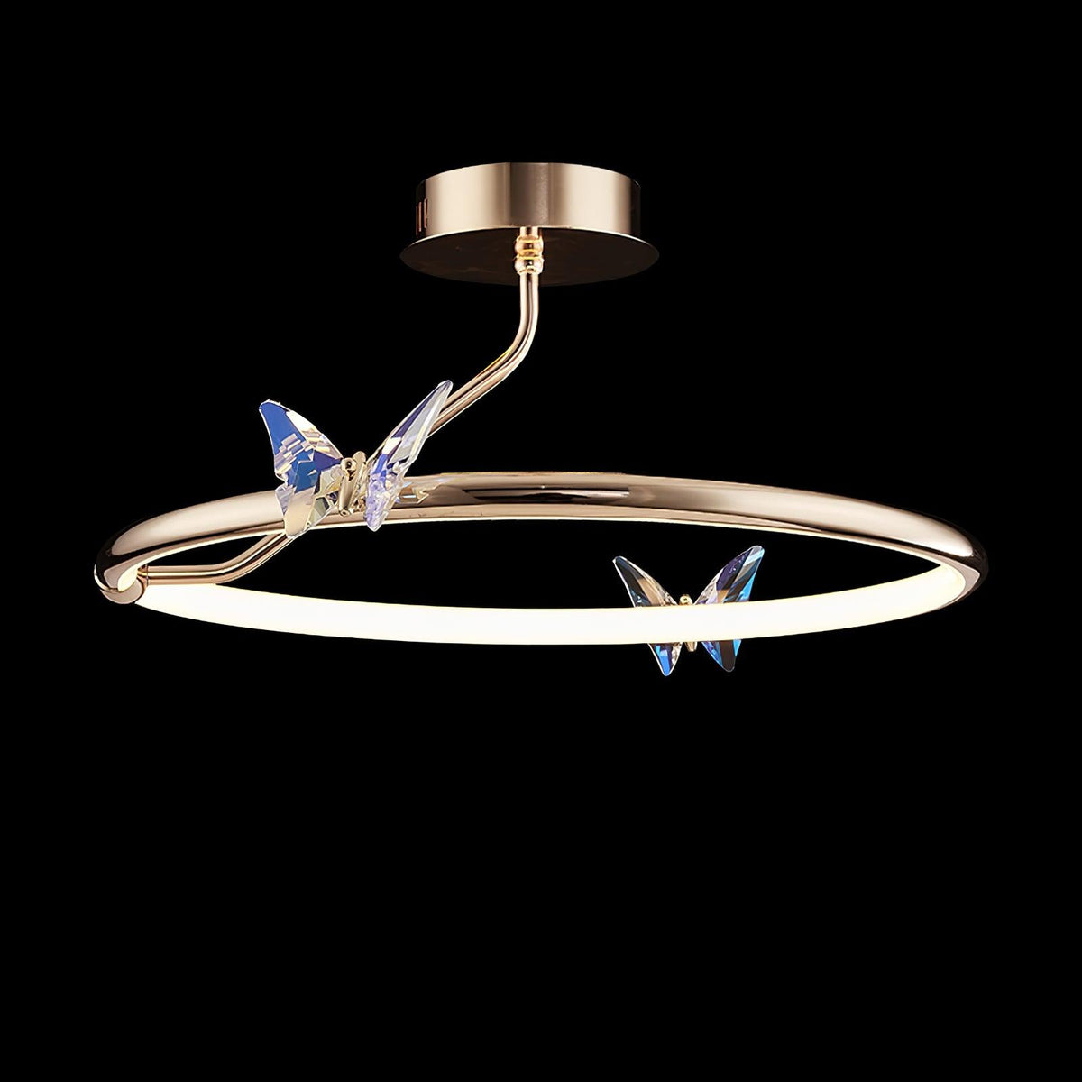 Cyrelel Deckenleuchte Magic Butterfly Kristallakzente LED-Ring